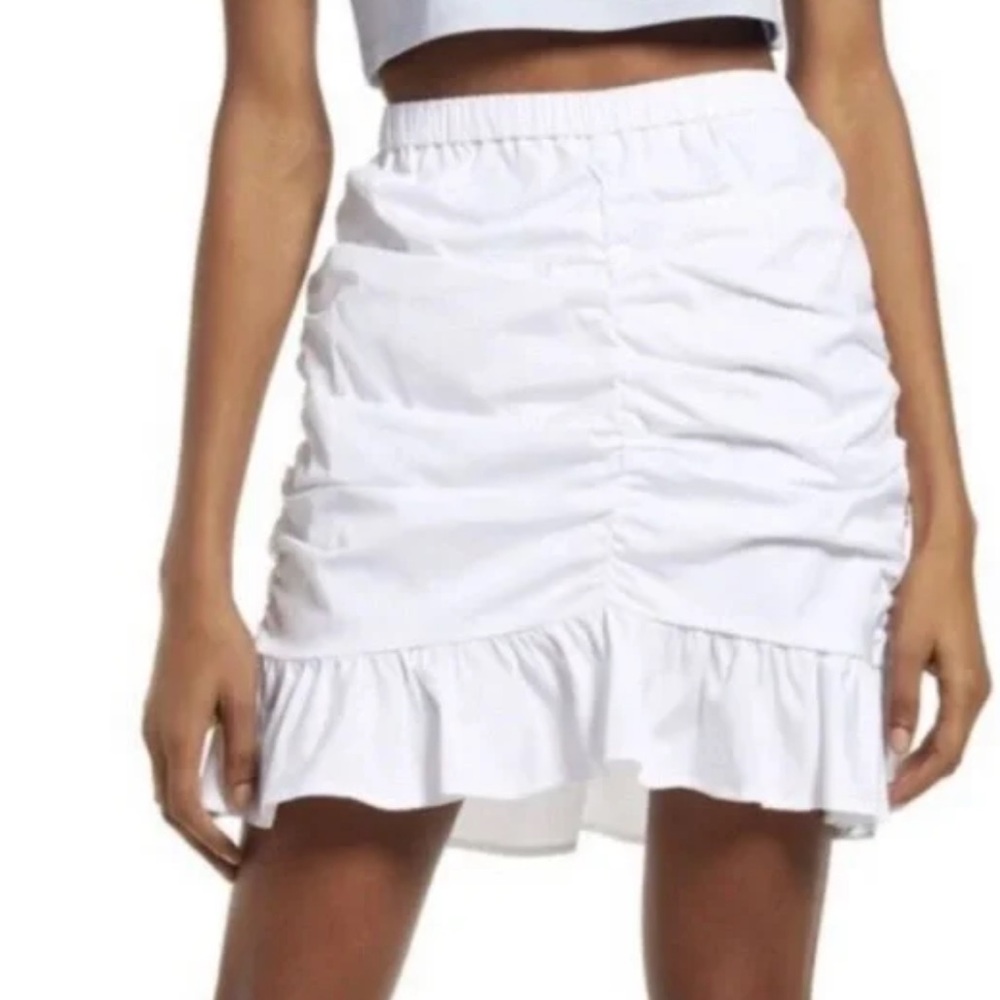White Ruffled Women's Skirt